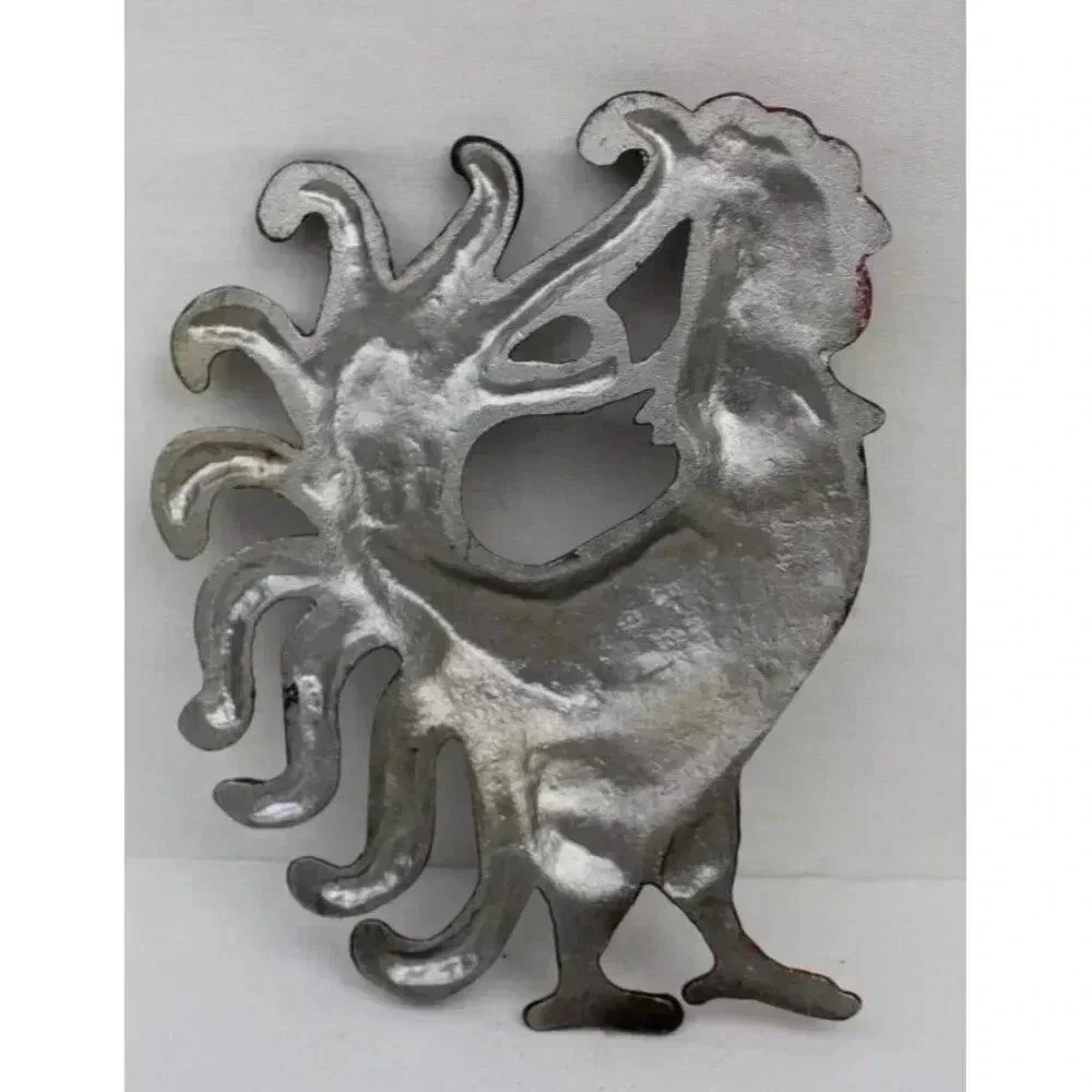 Vintage Rooster Chicken Aluminum Metal Wall Room Decorative Decor Kitchen